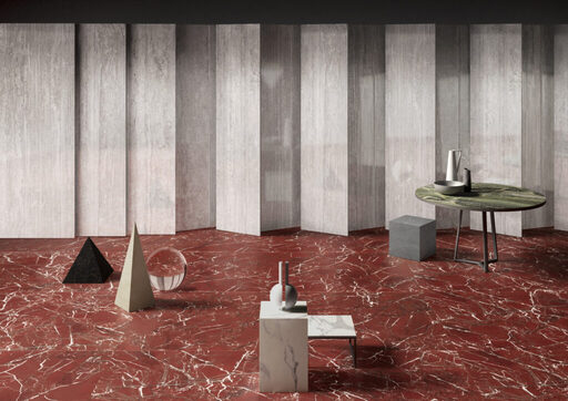 Premium ceramic tile showroom display